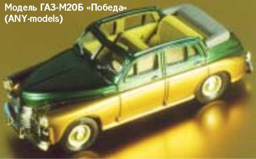 Модель ГАЗ-М20Б «Победа» (ANY-models)