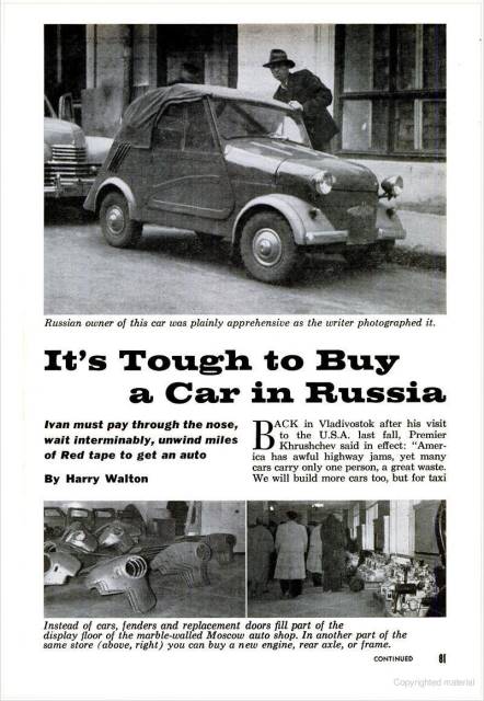 It's tough to buy a car in Russia